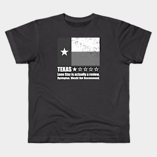 Texas: Lone Star is a rating. One Star Review Kids T-Shirt